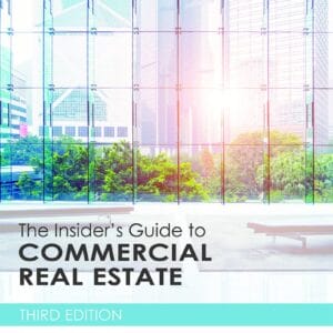 Cover of "The Insider's Guide to Commercial Real Estate" Third Edition by Cindy S. Chandler, featuring a modern cityscape.