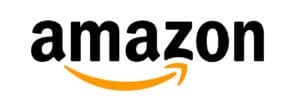 Amazon logo with black text and yellow arrow, iconic design representing online shopping and global e-commerce giant.